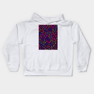 Scribble mixed shapes colour print Kids Hoodie